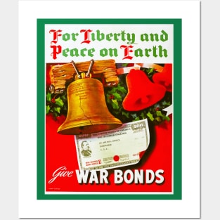 Wonderfully Restored WWII Christmas War Bonds Poster Posters and Art